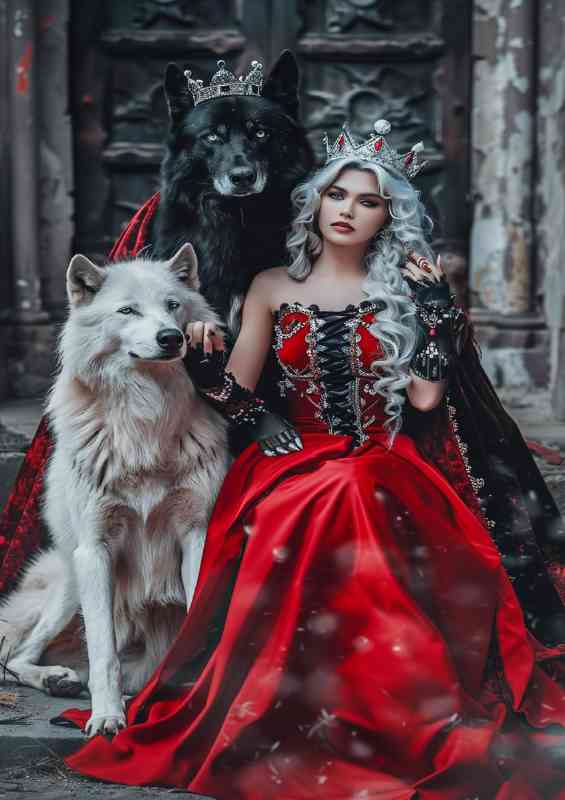 The red Dress and the wolves