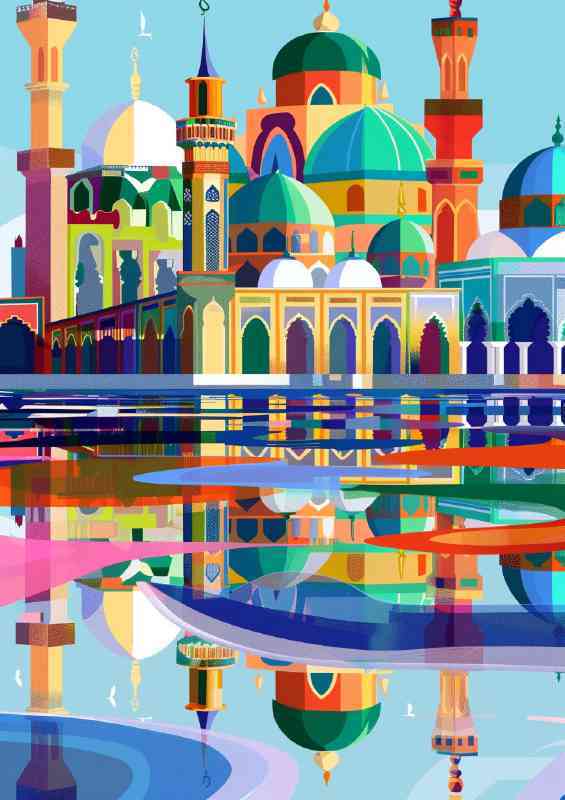 Arabic city a flat design