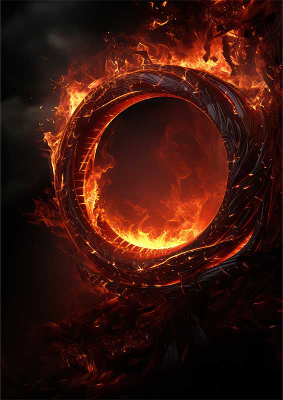 Flamefinity Metal Poster: Abstract Exploration (45 characters)