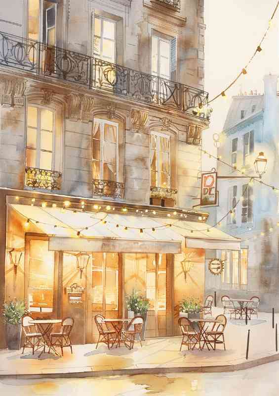 Parisian cafe on the street