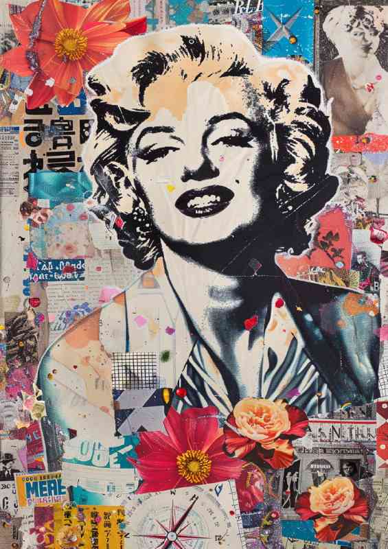 A pop art Monroe of iconic figure