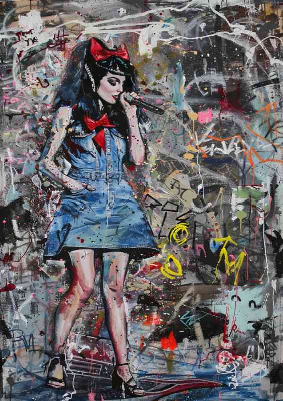 Amy Winehouse in a denim dress street