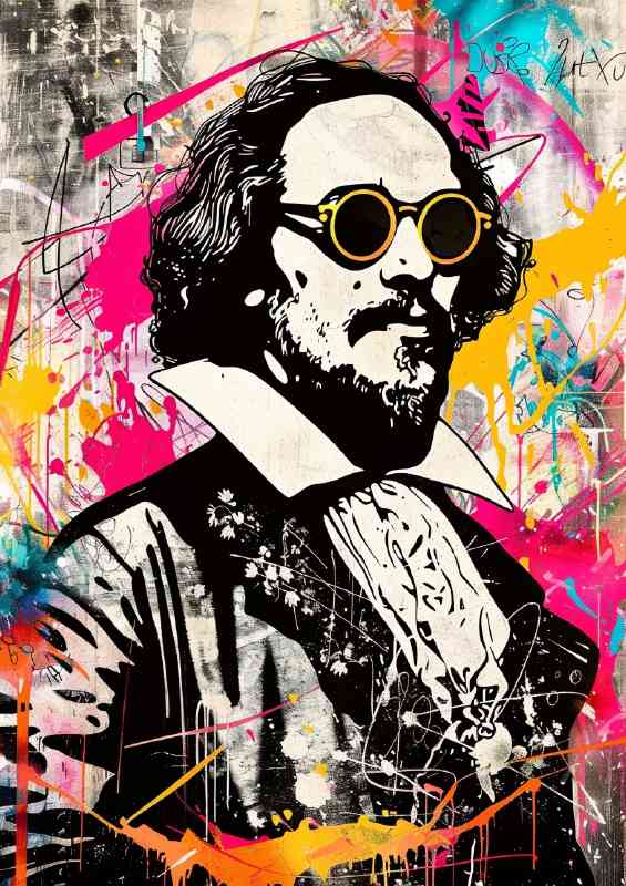 Graffiti of William Shakespeare street art