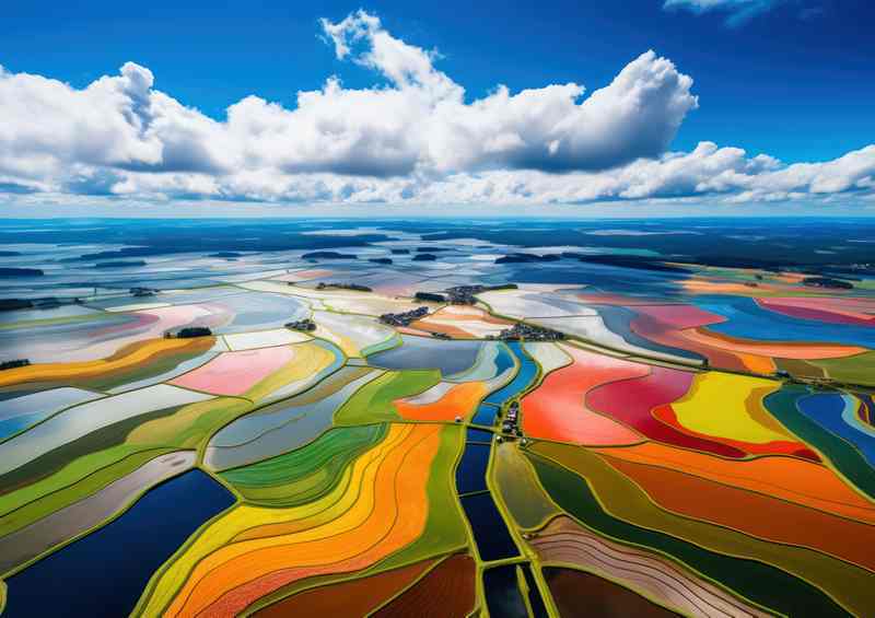 The neon countryside from the sky