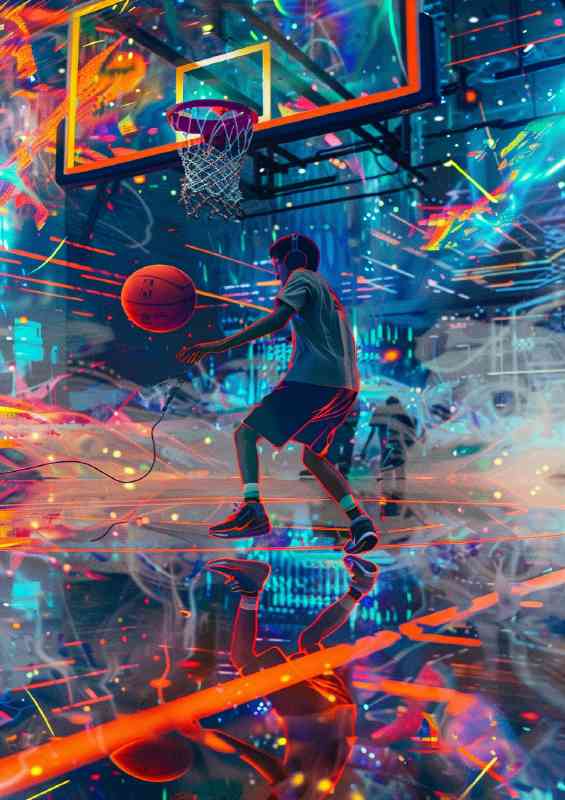 Basketball on fire