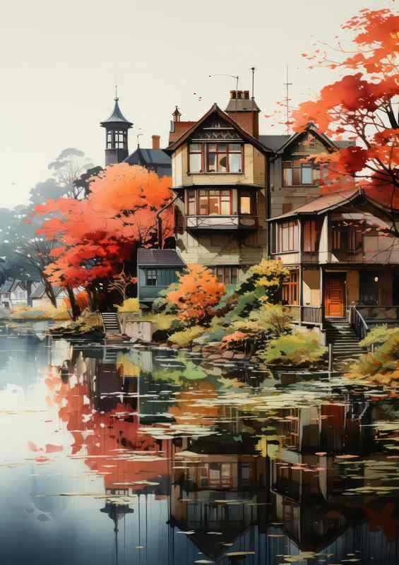 A Symphony of Nature River Through Vibrant Landscape
