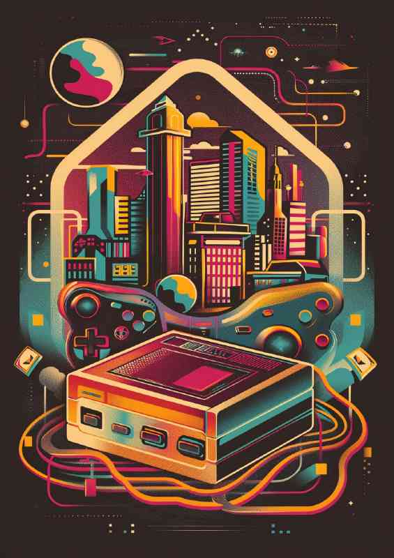 Game over retro console