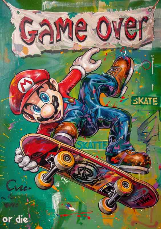 Retro gaming game over