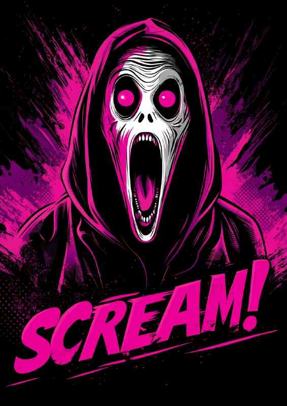 Ghostface scream in pink