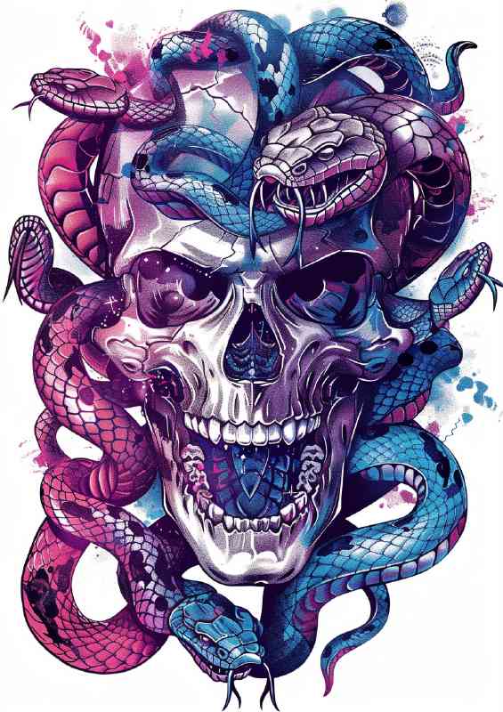 Skull and snakes protected