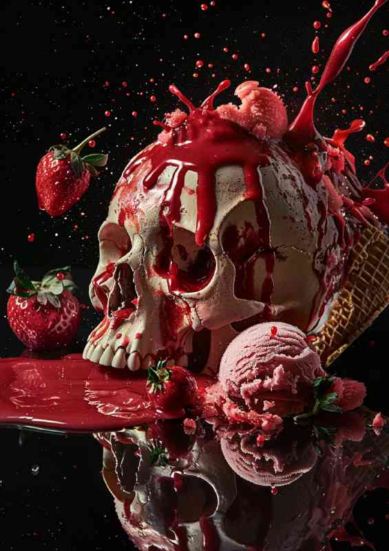 The Sweet skull and dripping icecream