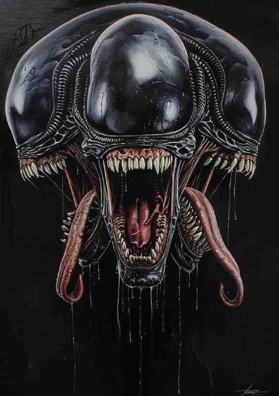 Three Alien heads