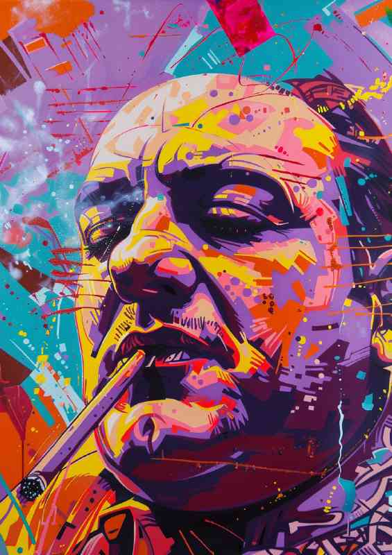 A painting of James Gandolfini as Tony Soprano