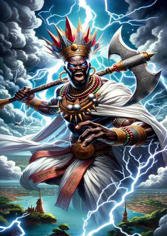 Sango Thunder Crown Metal Poster.