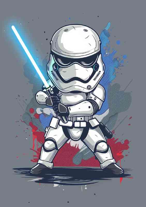 Cartoon style storm trooper