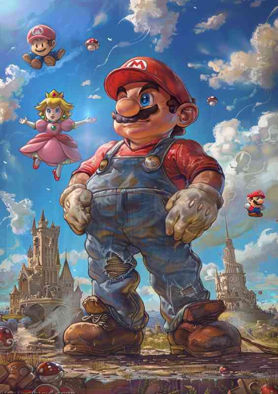 Comic style mario