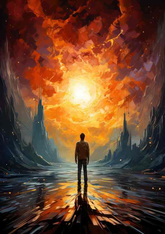 Future sunset at the end of time