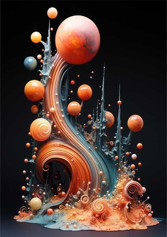 Abstract Metal Art Poster | Essence of Non-Rep. Exploration