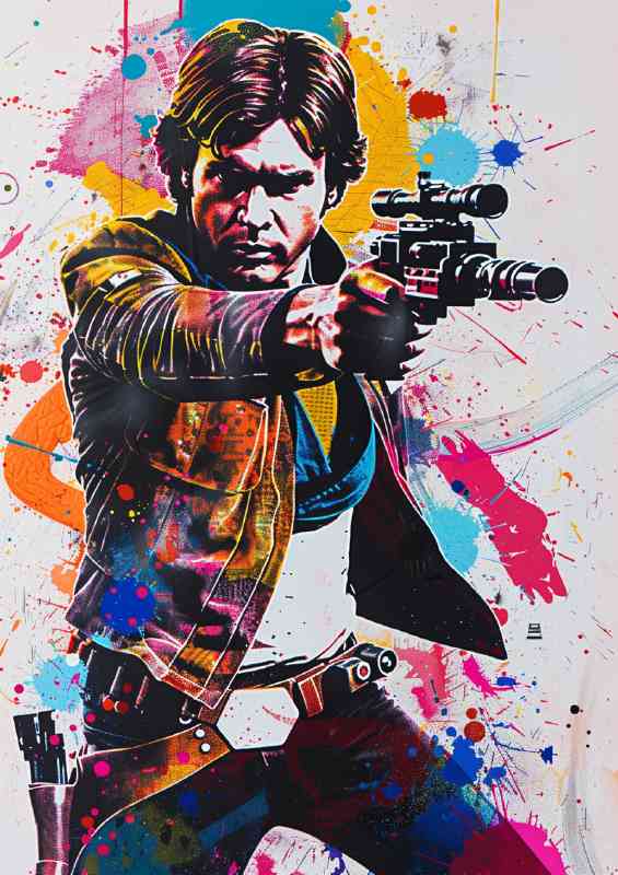 Hans solo splash art graffiti