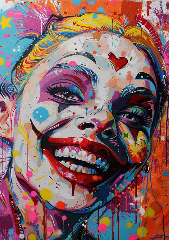 Harly Quinn street art graffiti painting