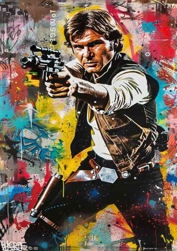 Harrison ford splashed pop art