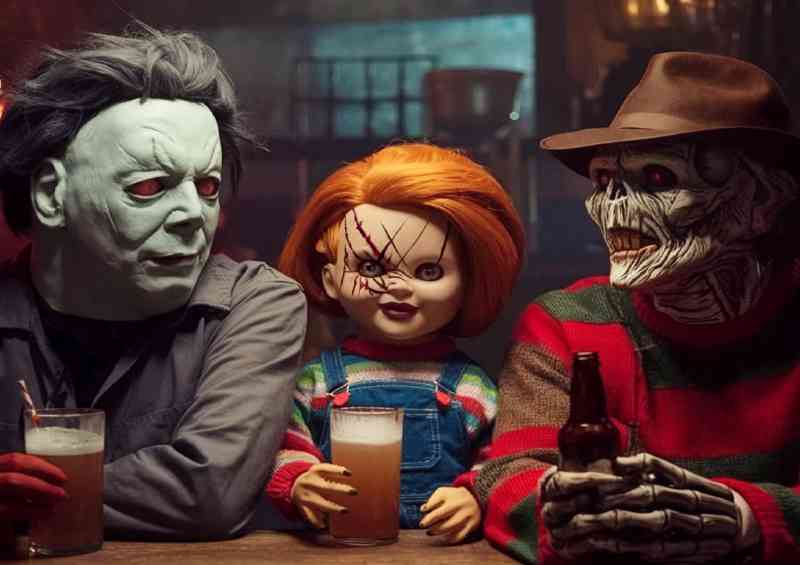 Horror having a drink with the boys