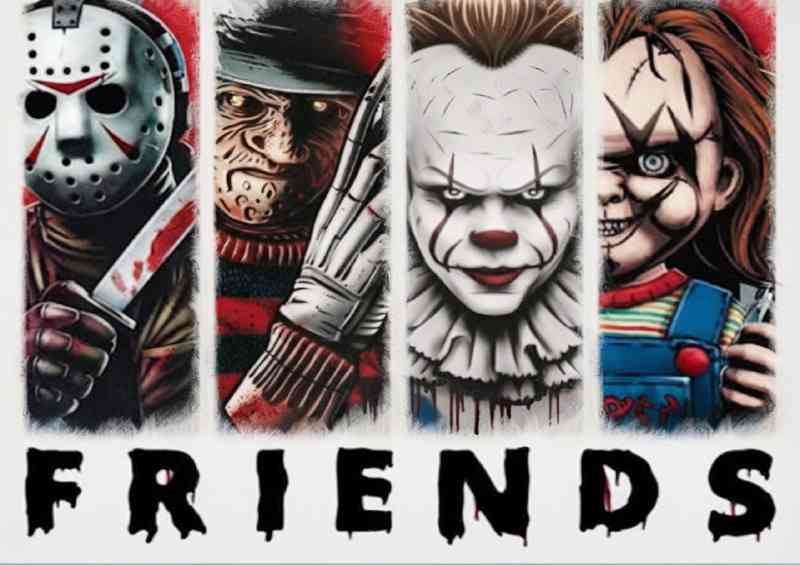 Horror iconic characters friends
