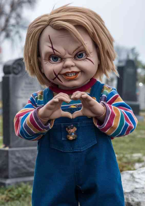 Horror the menacing crazy doll