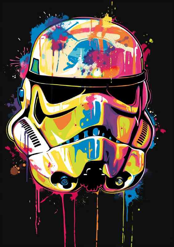 Painted stormtrooper helmet colorful