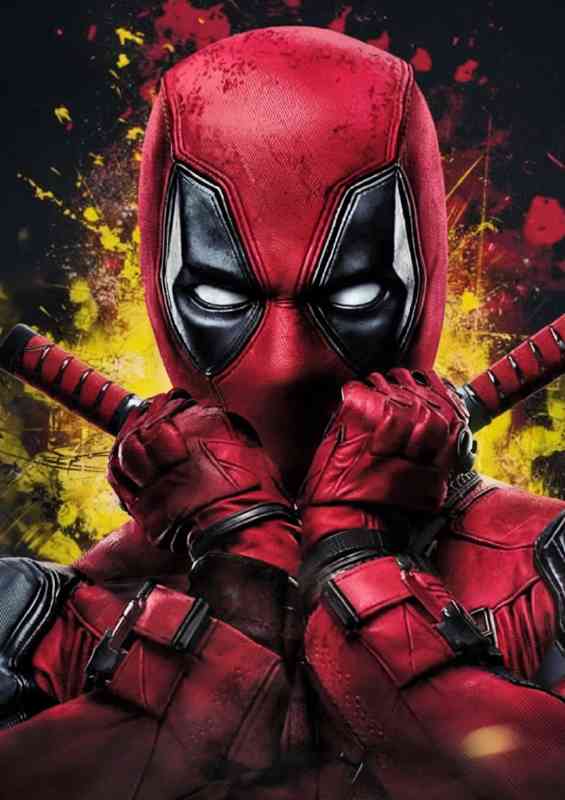 Painted style deadpool splash art