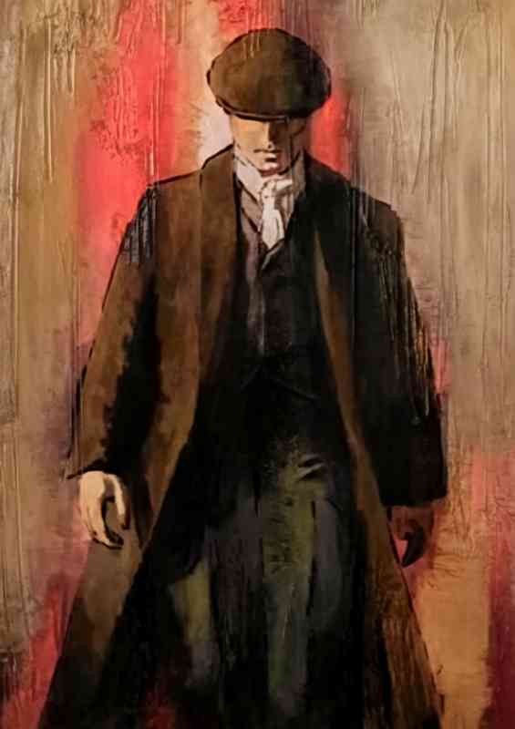 Painted style pf a peaky blinder