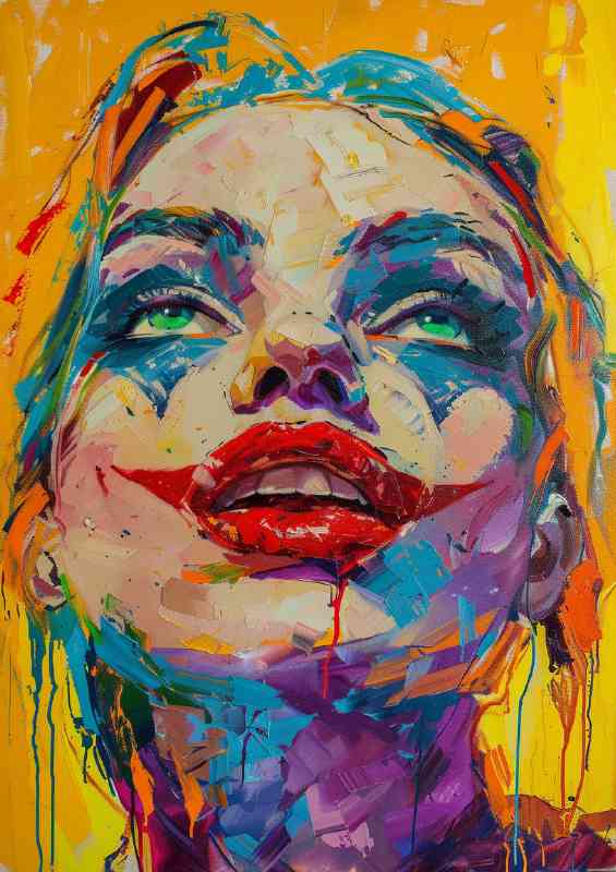 Painting of harly quinn style
