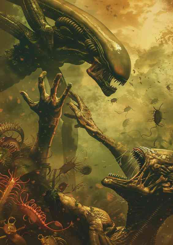Space aliens on another planet