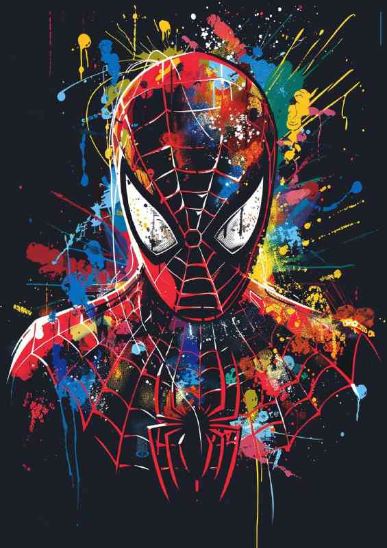 Spiderman i nthe style of a splash art graffiti
