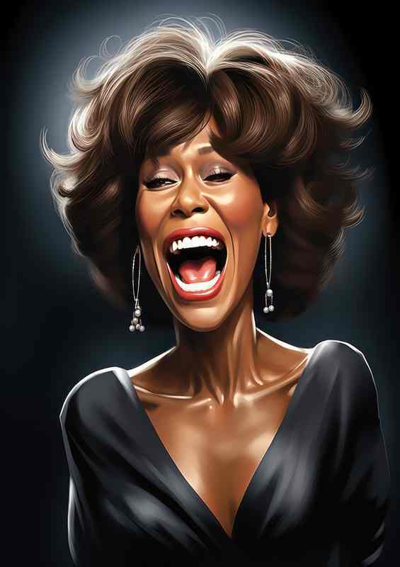 Caricature of Whitney Houston