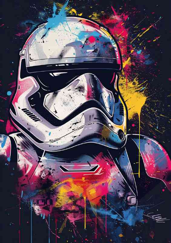 Splash art storm trooper helmet popart