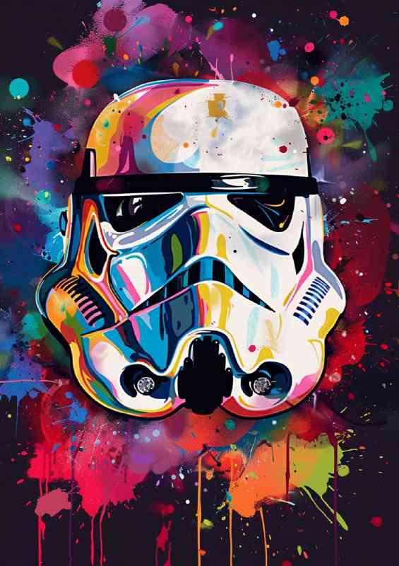 Splatter storm trooper street art style