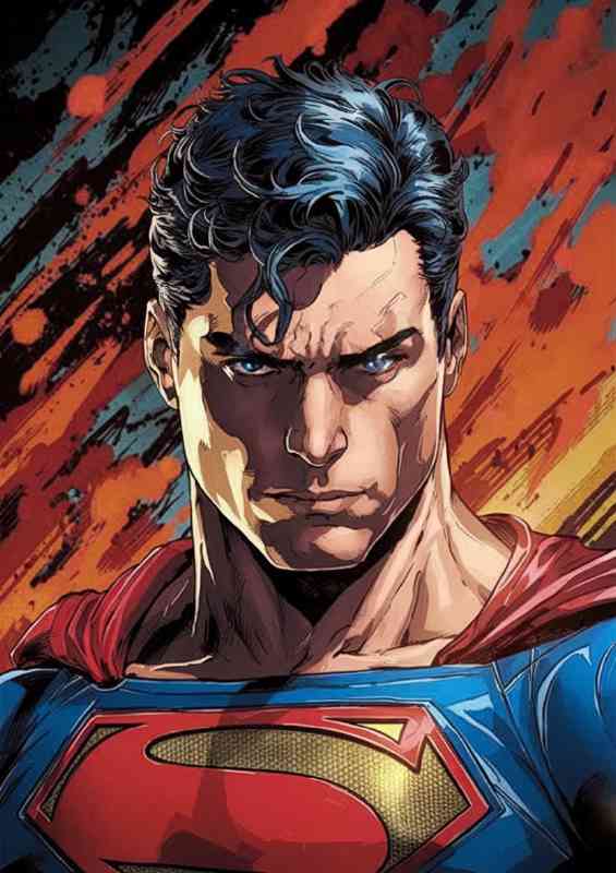 Superman hero painted style