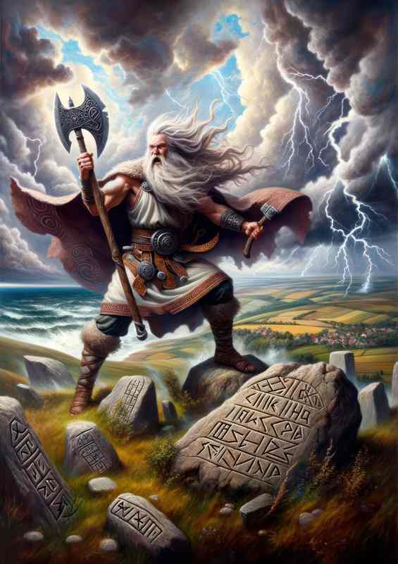Baltic god Perkūnas thunderous and dynamic