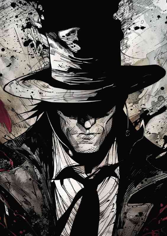 The man in the black hat