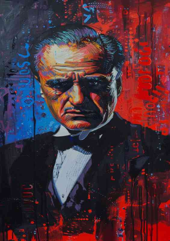 Vito Corleone the god farther painted style