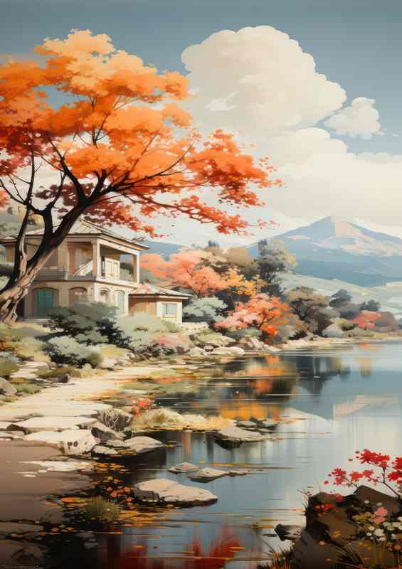Scenic Harmony River Traversing Through Tranquil Lands