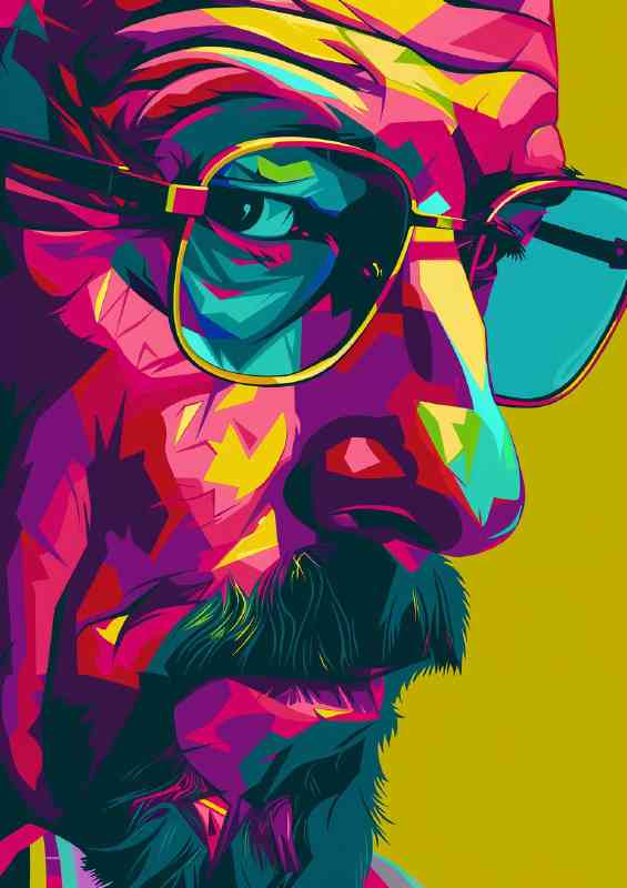 Walter white abstract pop art