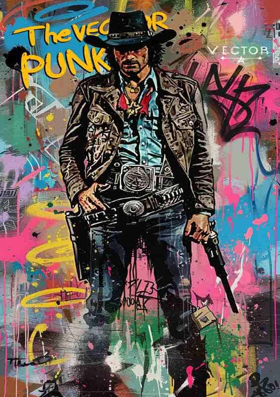Western movie street art