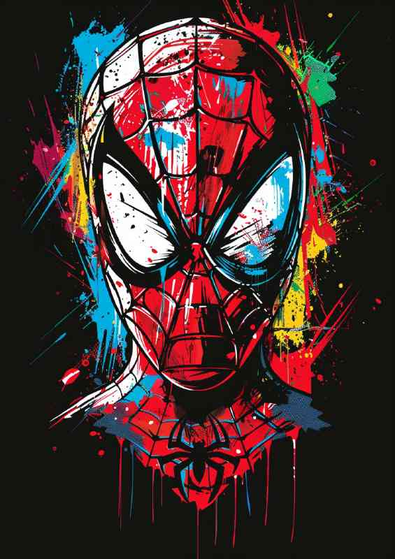 vector style spiderman face