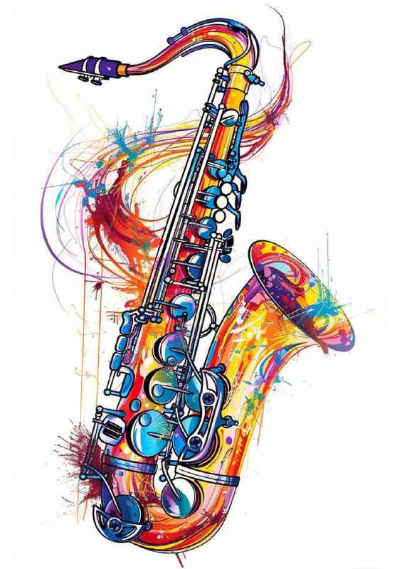 Colourful Saxophone