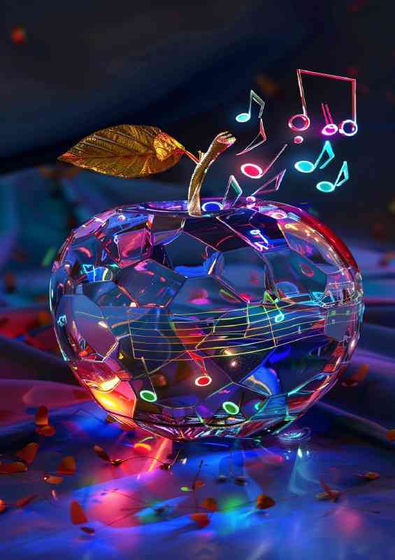 Crystal apple with music