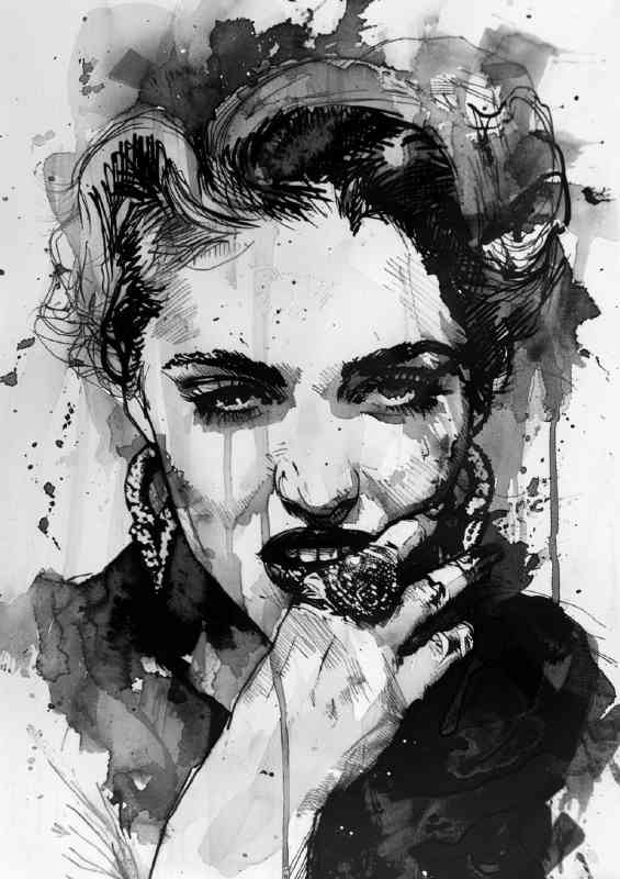 Madonna into the groove style ink art