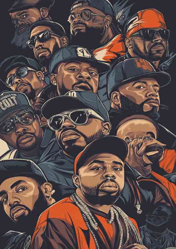 Poster west coast rappers | Metal Poster