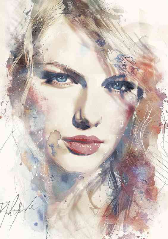 Taylor swift style abstract watercolour